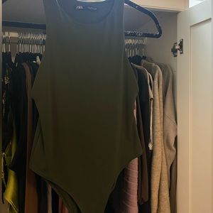 Zara green bodysuit. Worn twice.